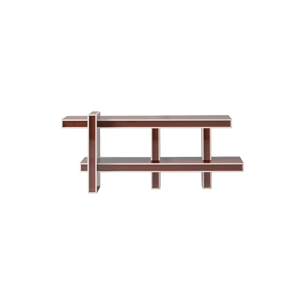 Consolle Lepid legno rosso / L 150 x H 70 cm - Kartell - Bordeaux - MDF laccato con vernice poliestere