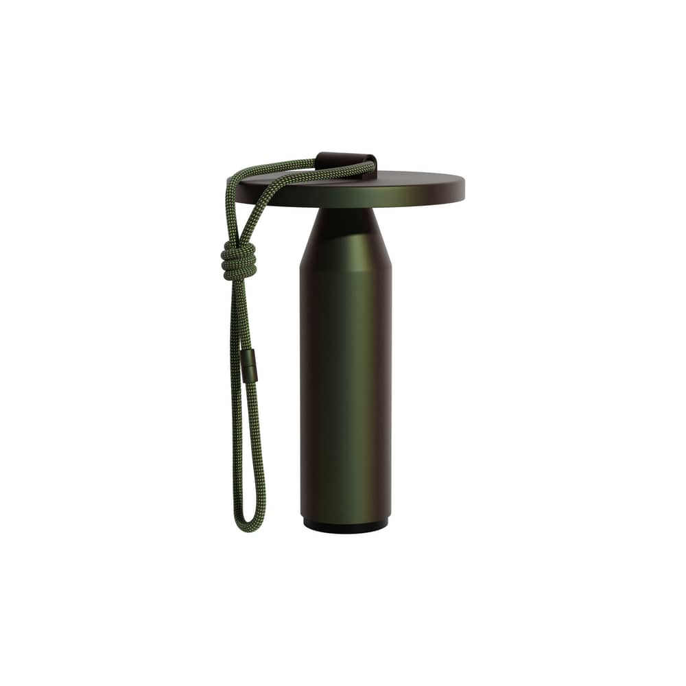 Lampada da esterno ricaricabile senza fili Quasar Grande LED metallo verde / H 37 cm - Petite Friture - Verde - ABS, Alluminio termolaccato, Poliestere intrecciato