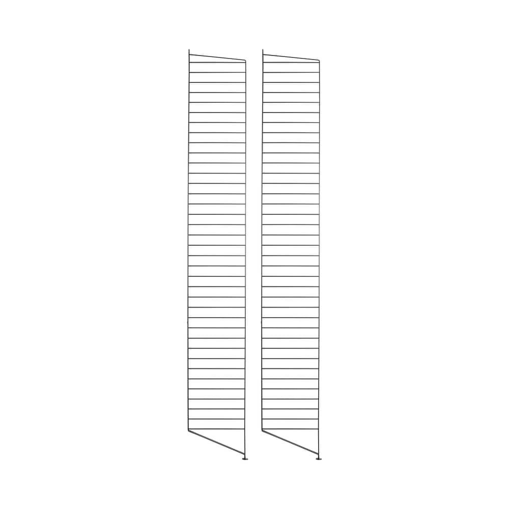 Lot de 2 montants de sol / H 200 x P 30 cm - String Furniture - Noir - Acier laqué