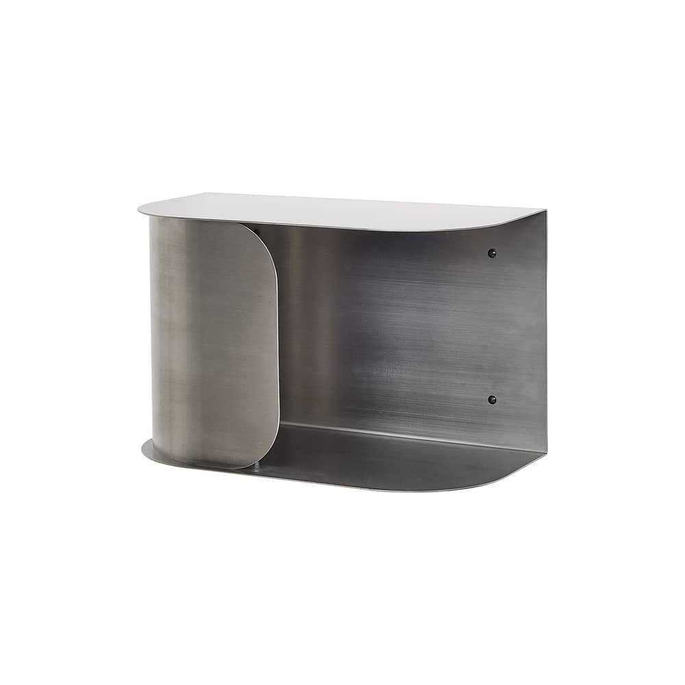 Table de chevet murale Steel métal argent / L 40 cm - NOBODINOZ - Acier brossé - Acier brossé