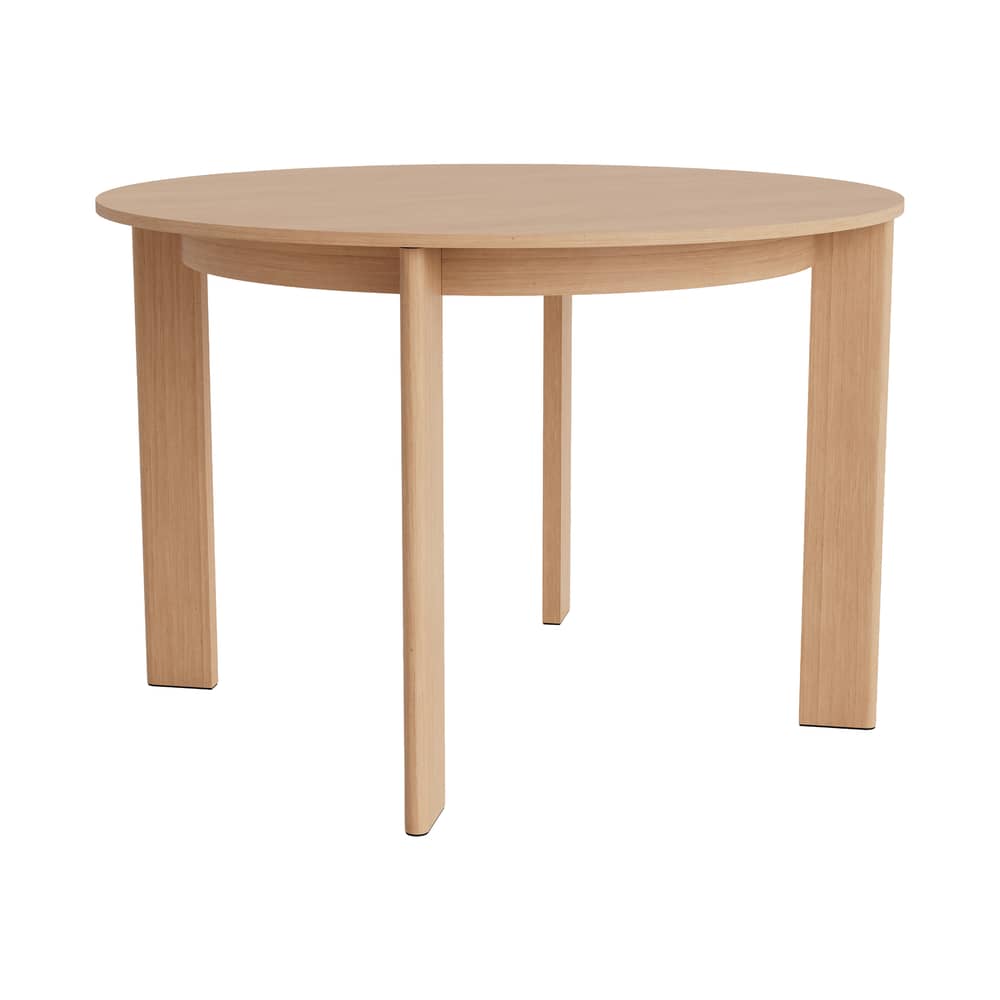 Table ronde Chisel 25 bois naturel / Ø 110 cm - 4 pieds - Hay - Chêne laqué - Placage de chêne laqué