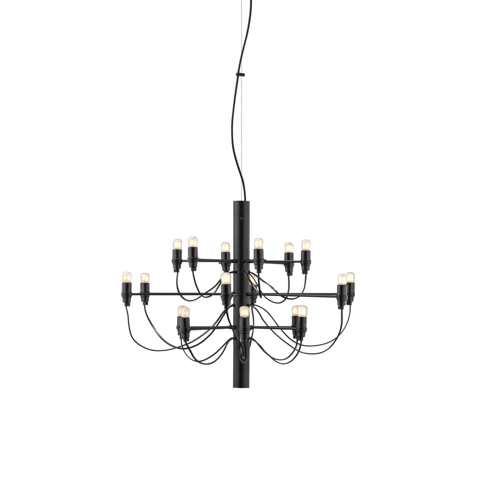 2097 Pendant metal black / 18 frosted bulbs INCLUDED - Ø 69 cm - Flos - Black - Iron