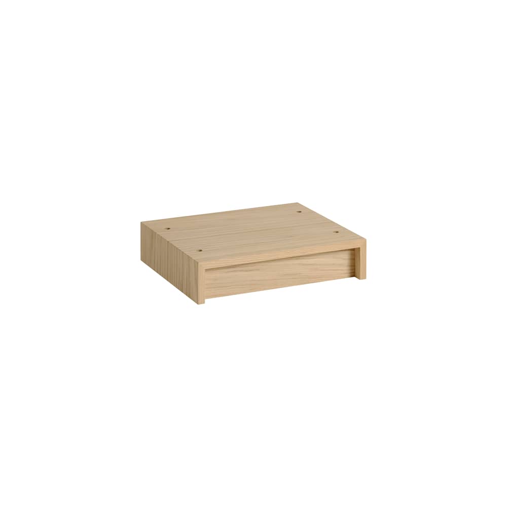  Accessory natural wood / Stand W 43.5 x D 35 x H 10 cm - For Stacked Medium Unit - Muuto - Oak - Plywood with oak veneer