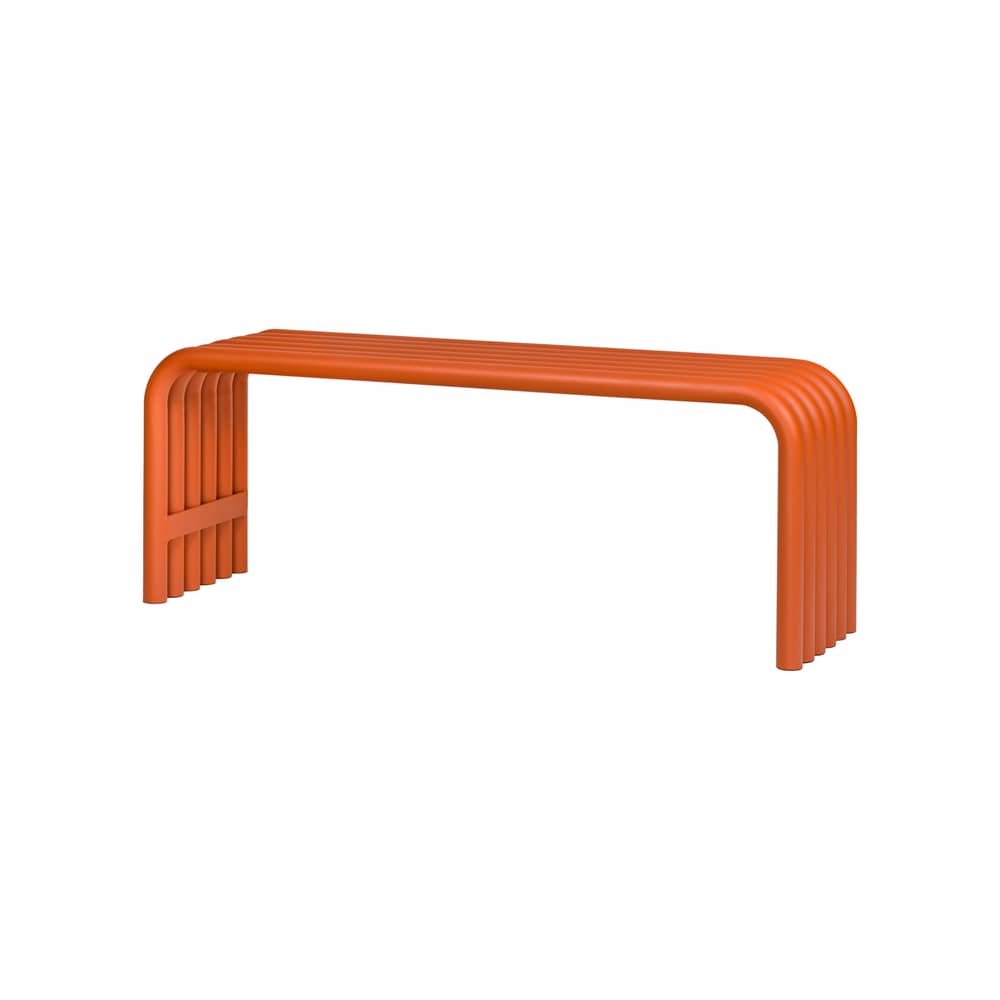 Banc Nokk métal orange / L 114 cm - NOO.MA - Écorce d’orange - Acier