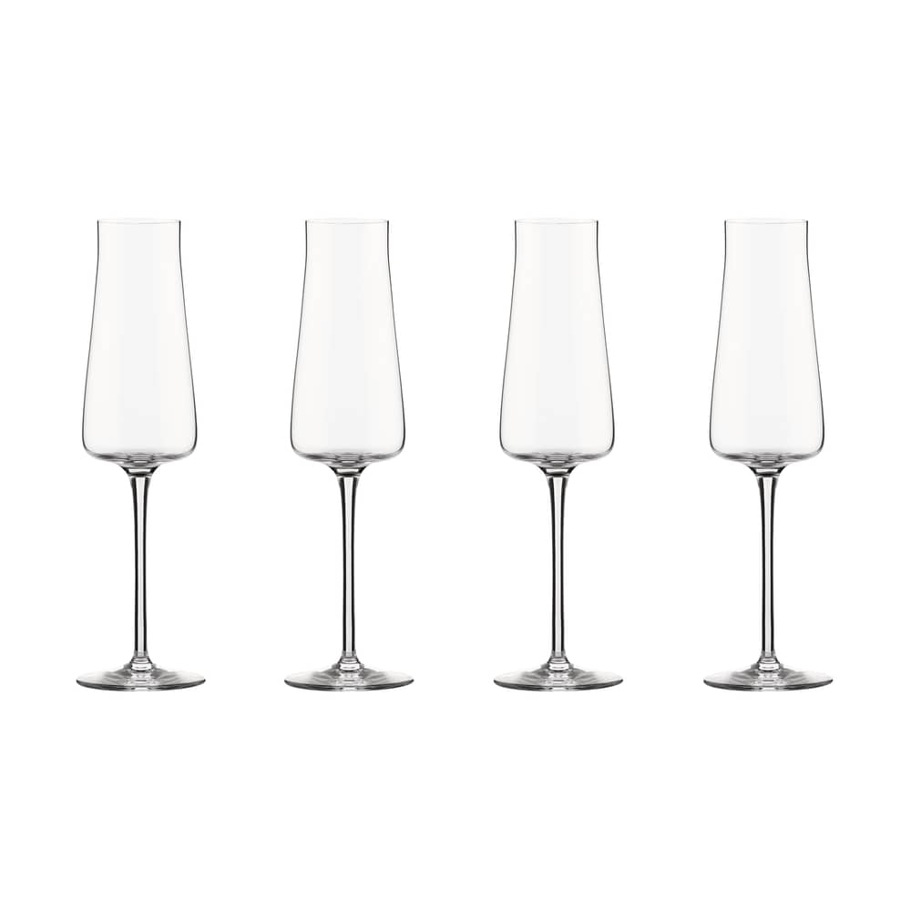 Set de 4 flûtes à champagne Eugenia verre - Alessi - Transparent - Verre cristallin