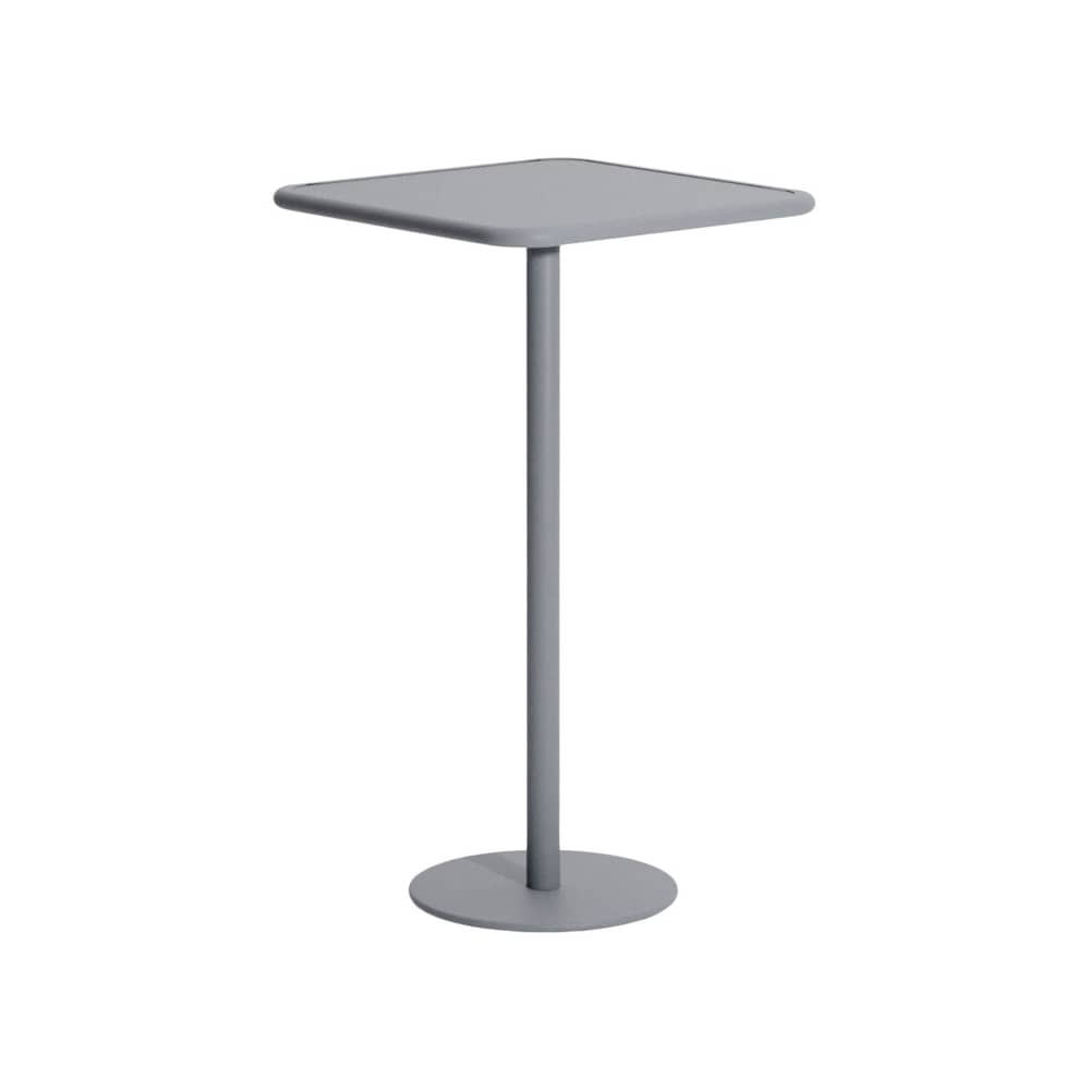 Stehtisch Week-end metall grau / 60 x 60 cm x H 105 cm - Aluminium - Petite Friture - Grau Stein-Grau - Aluminium