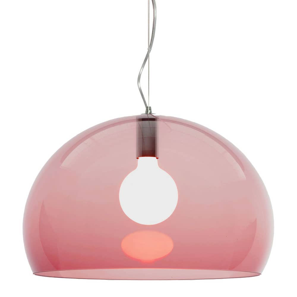Suspension FL/Y plastique violet / Ø 52 cm - PMMA recyclé - Kartell - Bordeaux - PMMA recyclé