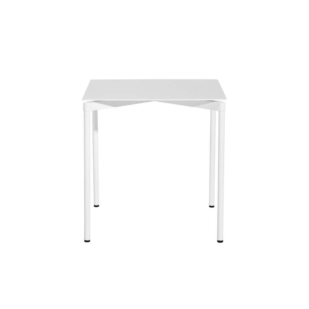 Table carrée Fromme métal blanc / Aluminium - 70 x 70 cm - Petite Friture - Blanc - Aluminium