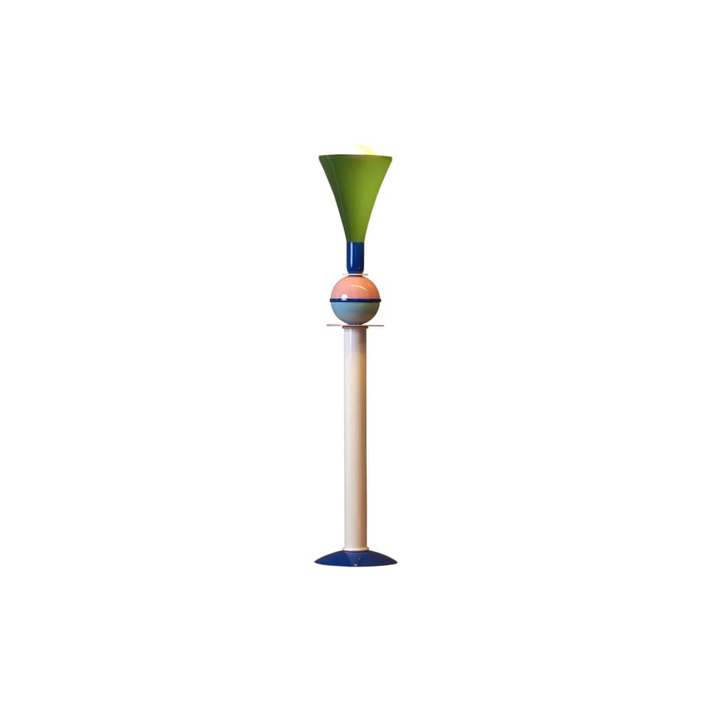 Carmen Table lamp metal multicoloured / Metal / H 75 cm - Slide - H 75 cm / Green, blue, pink - Lacquered aluminium