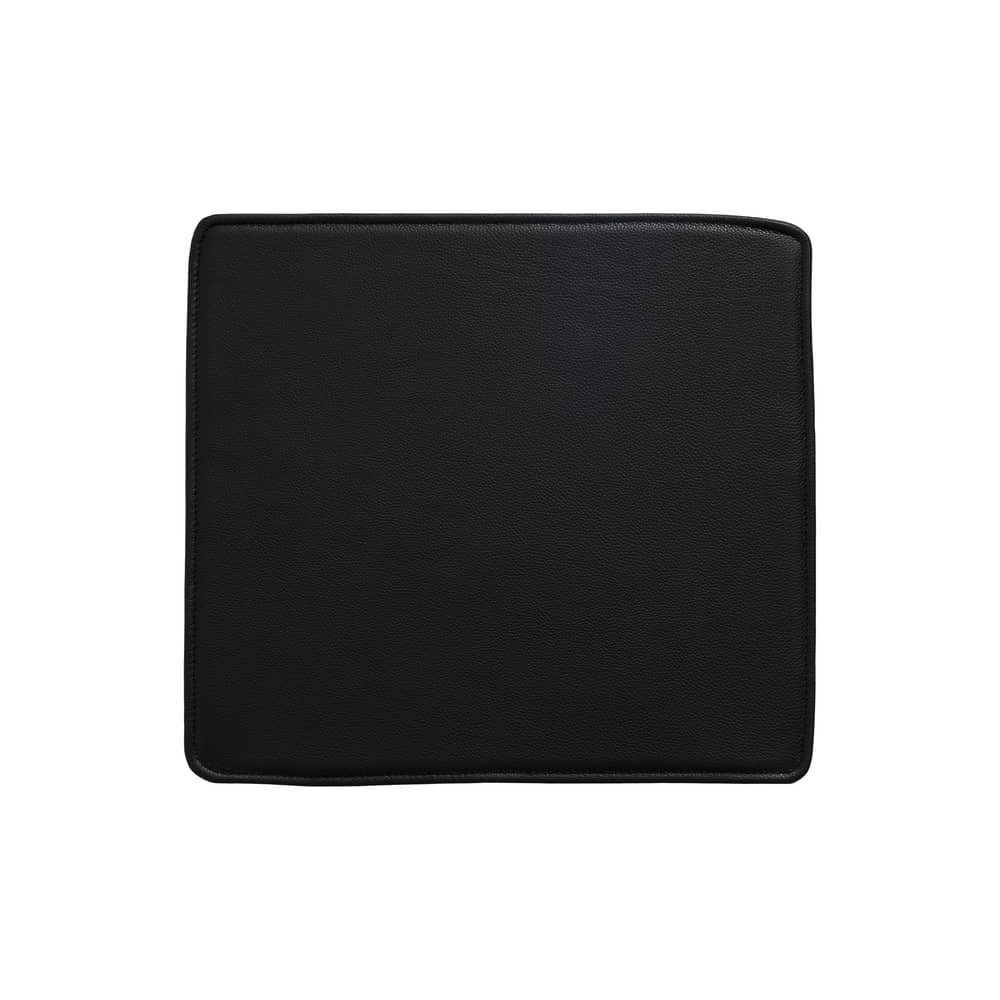 Zubehör  leder schwarz / INDOOR Sitzkissen für Stuhl X-Line - Hay - Schwarzes Leder - Leder, Polyurethan-Schaum