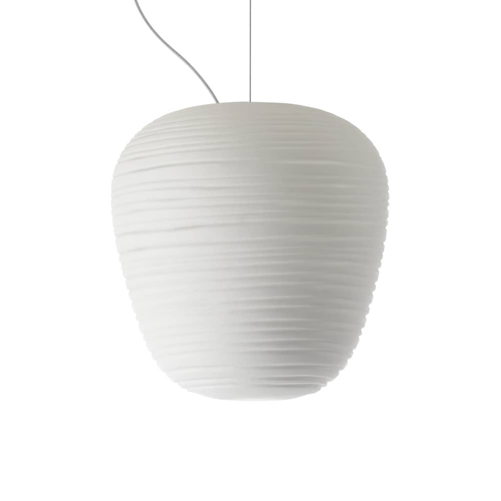 Rituals 3 Pendant glass white / Ø 19 x H 21 cm - Foscarini - White / Ø 19 x H 21 cm - Mouth blown glass