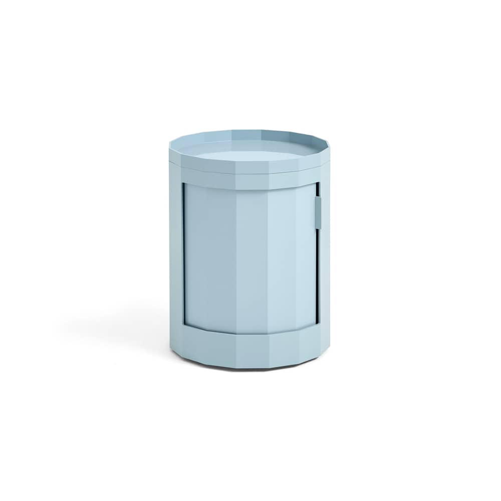 Rangement Facet Low / H 49 cm - 1 porte / Avec roulettes - Hay - Bleu Misty - ABS recyclé