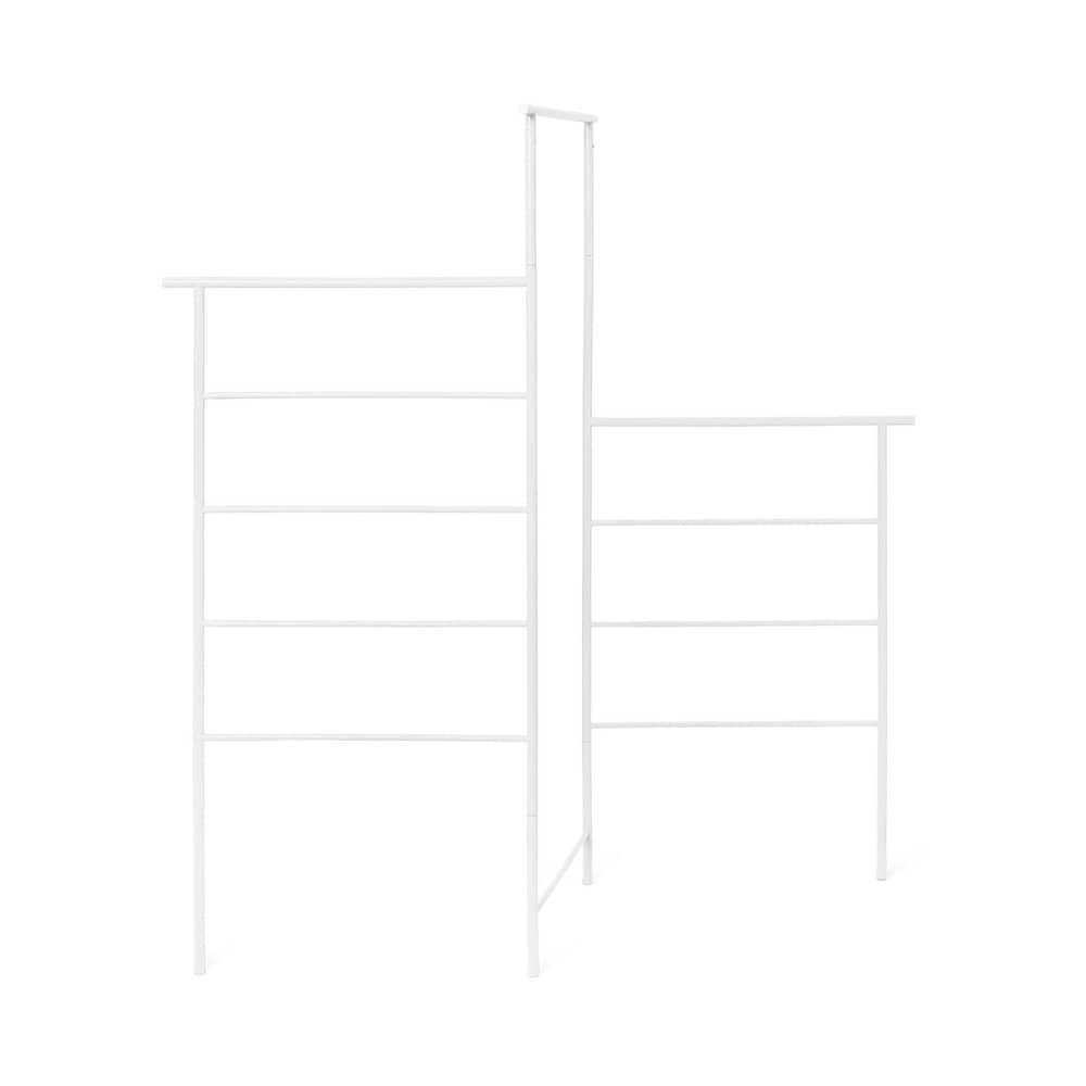 Porte-serviettes Dora métal blanc / Valet - Pliable - L 60 x H 132,5 cm / Seconde vie - Ferm Living - Blanc - Fer