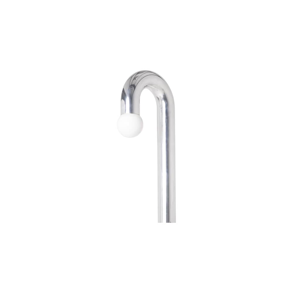 Wandleuchte mit Stromkabel Potence Simple metall silber / H 80 cm - Axel Chay - Spiegelfarben Poliert - Glas, poliertes Aluminium