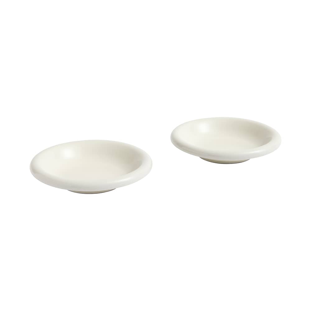Set de 2 assiettes creuses Barro céramique / Ø 20 cm - Hay - Blanc cassé - Grès émaillé