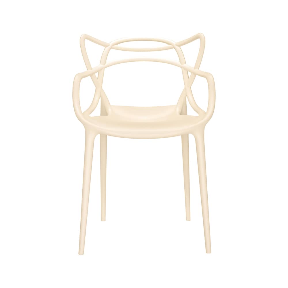 Chaise empilable Masters beige / Exclusivité en édition limitée - Kartell - Avoine (édition limitée) - Technopolymère thermoplastique recyclé