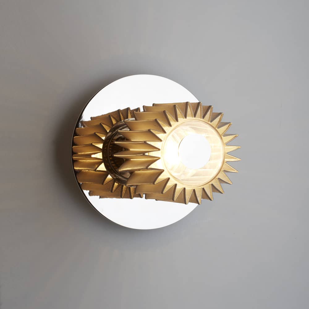 Applique In the sun Small    / Plafonnier - Ø 19 cm - DCW éditions - Chromé / Maille or - Acier, Aluminium, Verre