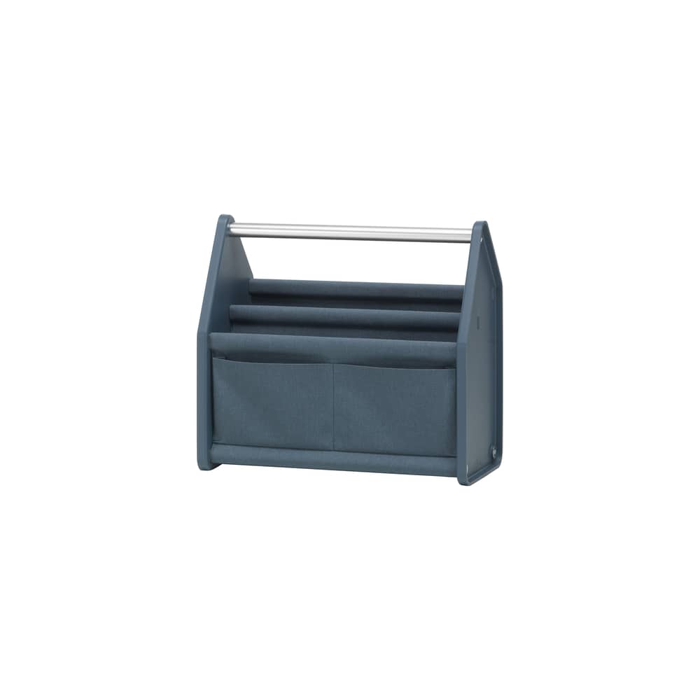 Korb Locker Box SMALL textil blau / Büro-Ordnungshelfer - Stoff / L 36,5 cm - Vitra - Meerblau - Aluminium, Polyester-Gewebe, Recyceltes Polyester