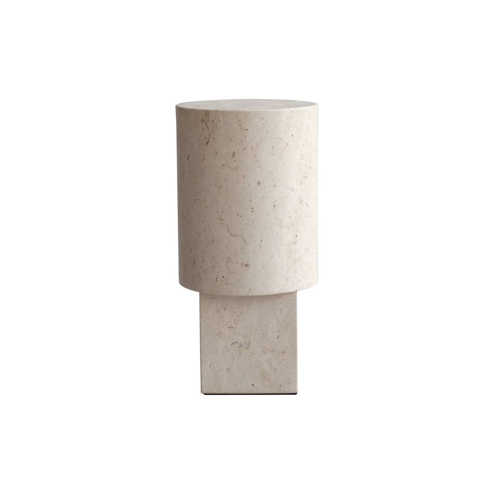 Table d\'appoint Column / Ø 25 x H 50 cm - Pierre naturelle - 101 COPENHAGEN - Beige (pierre Limestone) - Pierre