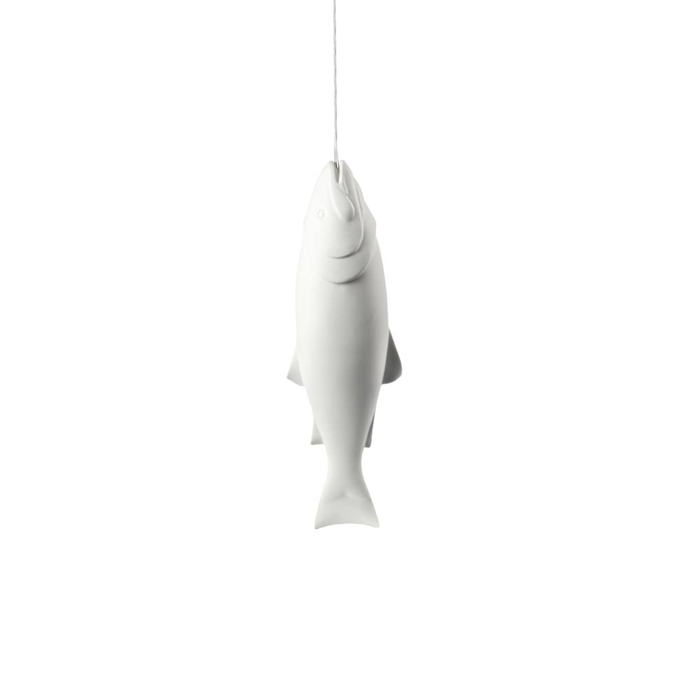 Sospensione Mykiss Fish ceramica bianco / H 57 cm - Pols Potten - Bianco opaco - Porcellana