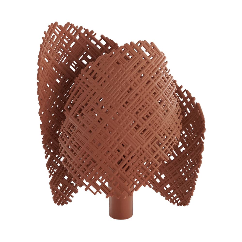 Tea Table lamp plastic material orange brown / L 28 x H 32.5 cm - Recycled material - Kartell - Terracotta - Recycled ABS