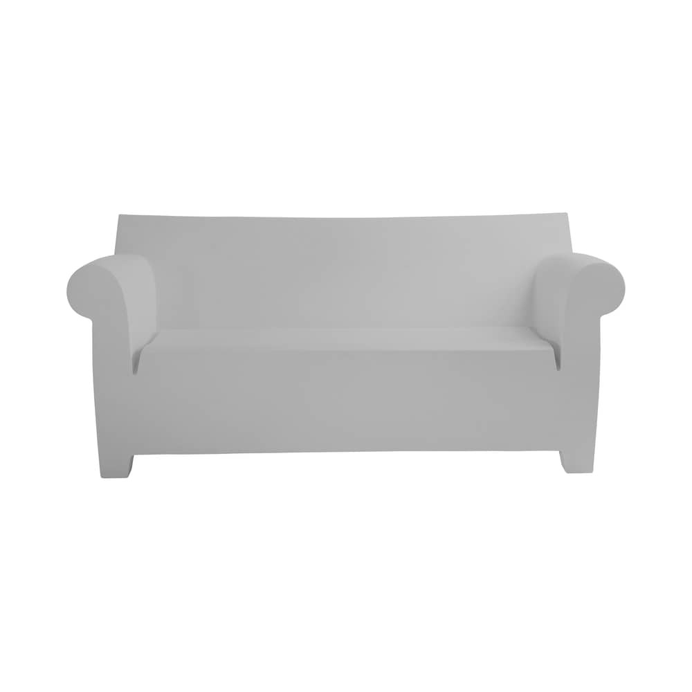 Bubble Club 2-seater outdoor sofa plastic material grey / L 189 cm - Philippe Starck, 2000 - Kartell - Clear grey - Polypropylene