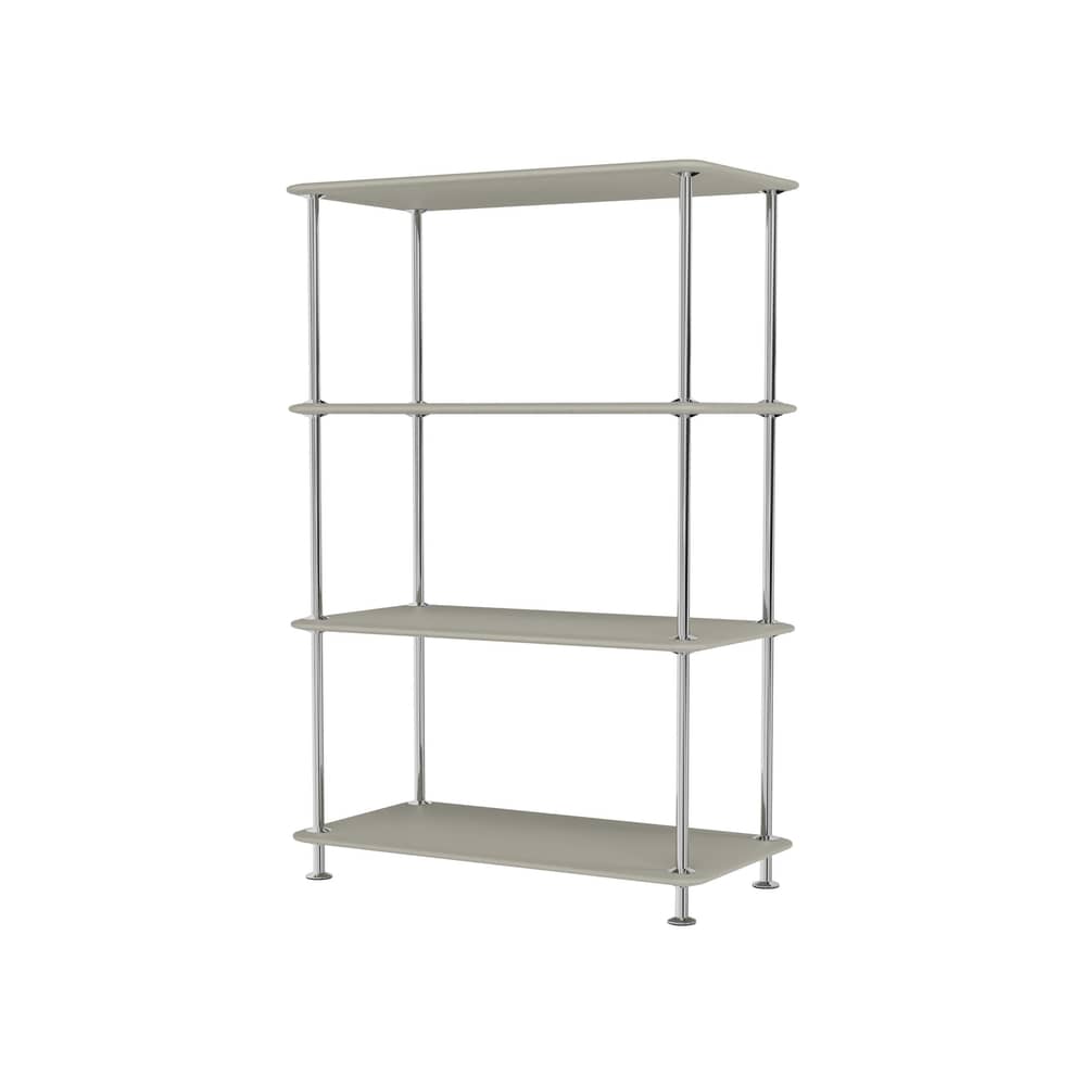 Étagère Montana Free 300000 bois gris / L 73.4 x P 38 x H 109,9 cm - MONTANA - Fennel 144 / Structure chromée - Acier laqué, MDF laqué
