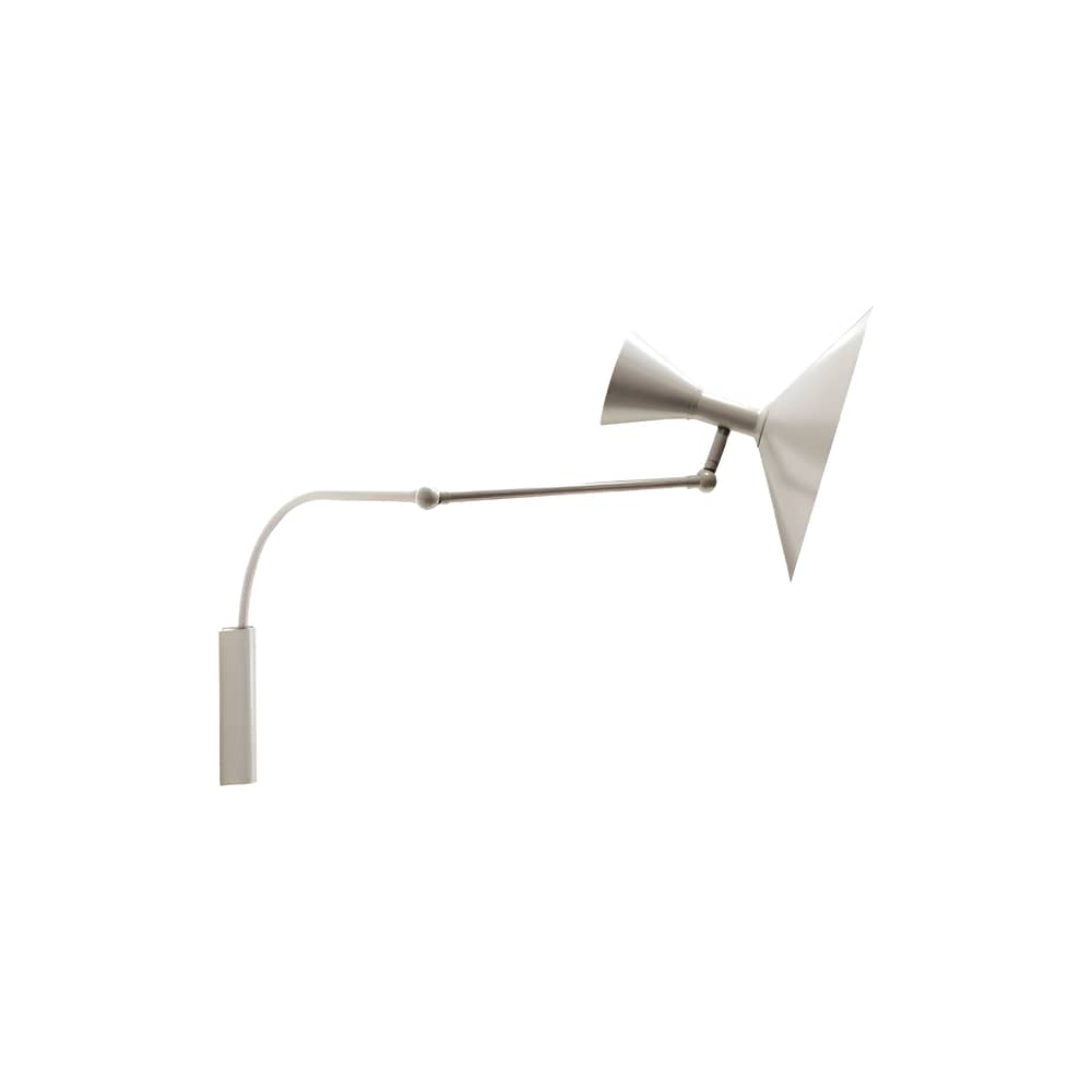Applique avec prise MINI Lampe de Marseille by Le Corbusier / L 90 cm - Réédition 1954 - Nemo - Blanc - Acier, Aluminium