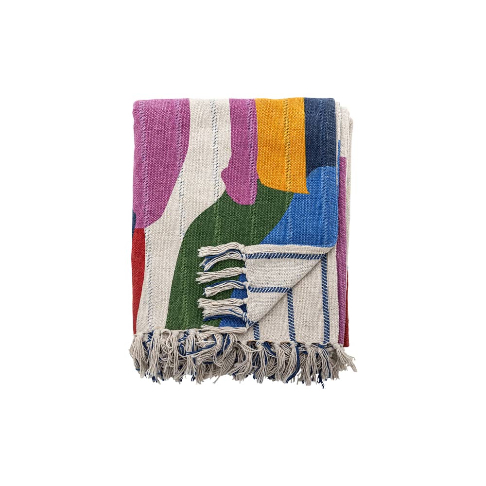 Artista Plaid textile multicoloured / 160 x 130 cm - Bloomingville - Multicoulered - Cotton, Polyester