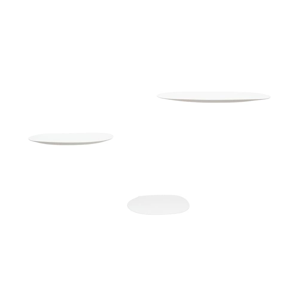 Isola Shelf ceramic white Ceramic - Set of 3 - Moustache - White - Glazed ceramic