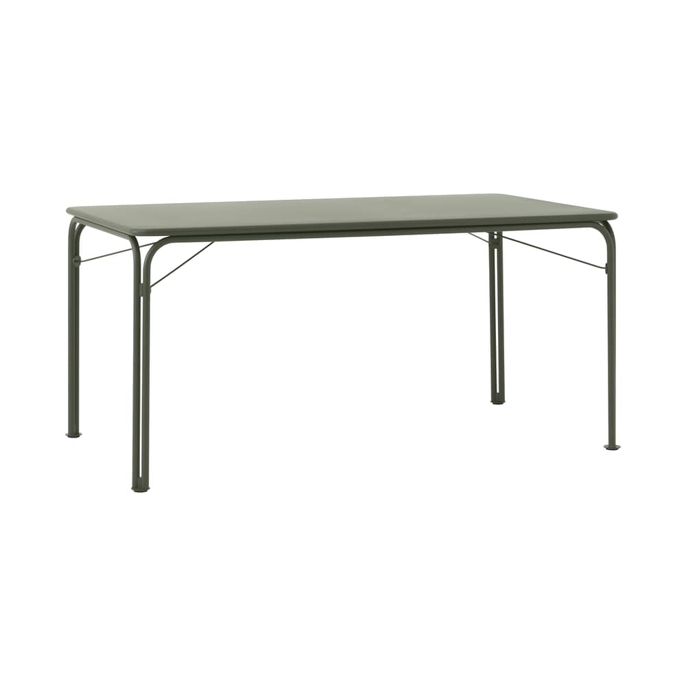 Table rectangulaire Thorvald SC113 métal vert / 160 x 90 cm - 6 places - &tradition - Vert bronze - Acier thermolaqué