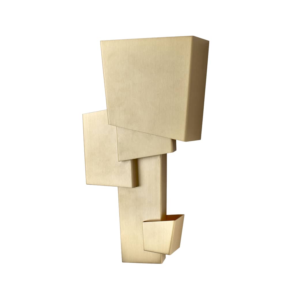 Applique Map 1 LED or métal / Small - L 17 x H 33 cm / Seconde vie - DCW éditions - Small / Laiton - Laiton verni brossé