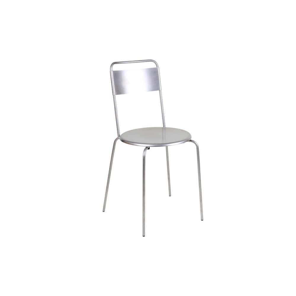 Chaise empilable Petit Rond métal - Frama  - Acier brossé - Acier inoxydable brossé