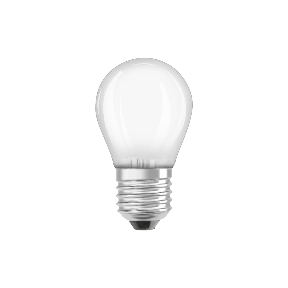 Lampadina LED E27 dimmable Mini Globe P45 vetro bianco Frosted / 4,8 W (= 40 W) - Bianco caldo - Osram - Lucido - Vetro