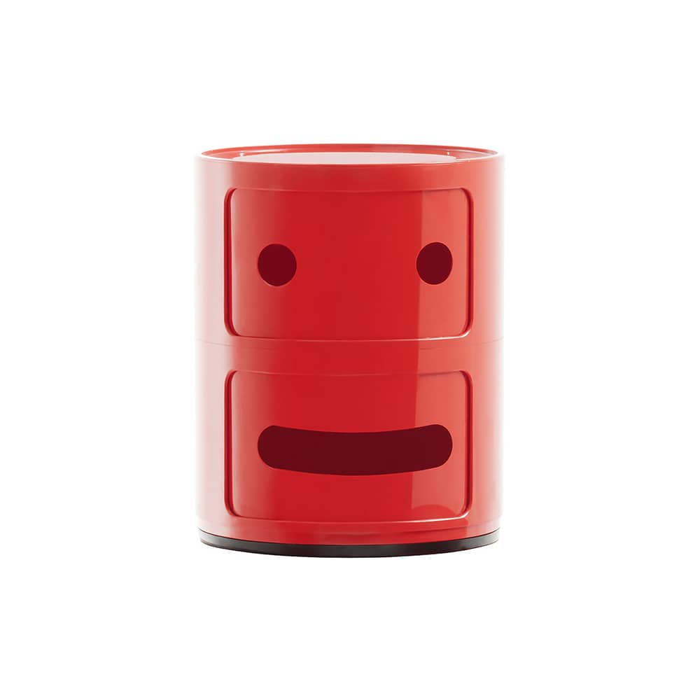 Portaoggetti Componibili Smile N°2 materiale plastico rosso / 2 cassetti - H 40 cm - Kartell - n° 2 / Rosso - ABS