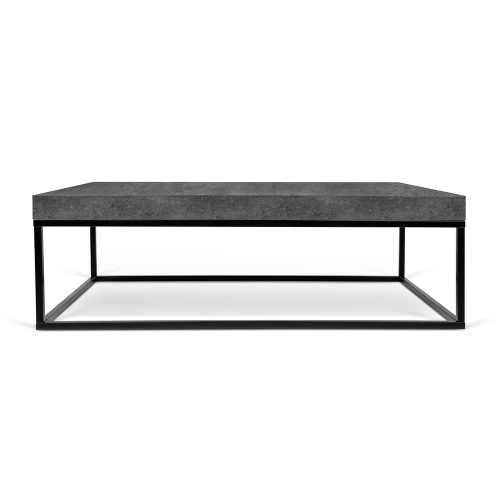 Table basse Adelaïde / 120 x 75 cm x H 38 cm - Mélaminé effet béton - POP UP HOME - 120 x 75 cm / Effet béton gris - Mélamine, Métal laqué, Panneau de fibres à haute densité