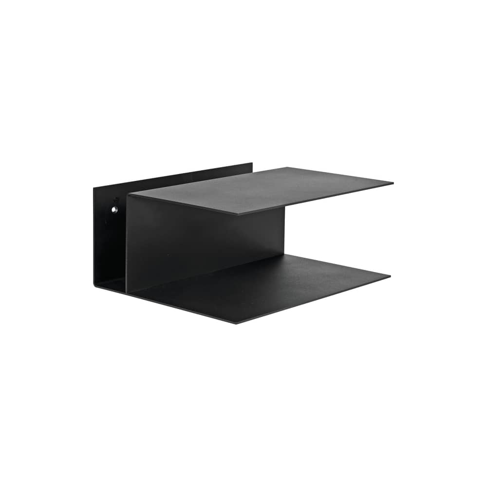 Wandmontierter Nachttisch Lager metall schwarz / B 35 x T 30 x H 15,5 cm - Ferm Living - Schwarz - Pulverbeschichtetes Eisen
