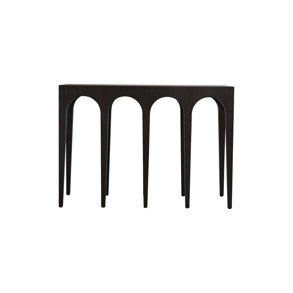 Console Bow Big bois noir / L 114 x P 40 x H 80 cm - 101 COPENHAGEN - Café noir - Chêne massif certifié FSC