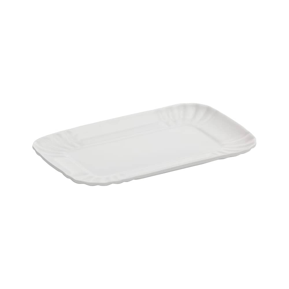 Estetico quotidiano Dessert plate ceramic white / 13 x 20 cm - Set of 4 - Seletti - Set of 4 / White - China