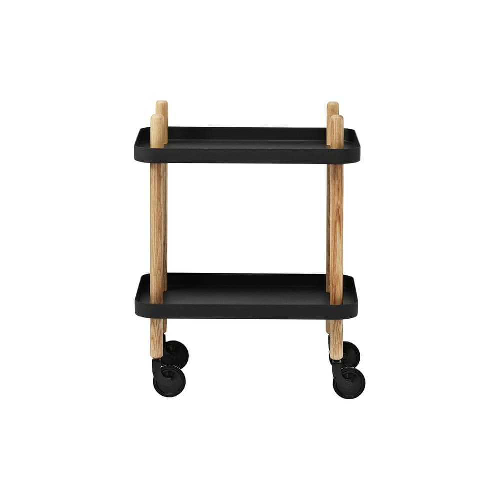 Desserte Block métal noir / 50 x 35 cm - Normann Copenhagen - Noir - Acier, Frêne