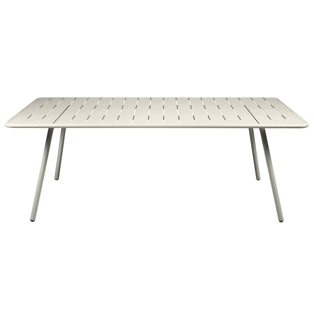 Table rectangulaire Luxembourg métal gris / 207 x 100 cm - 8 à 10 personnes - Fermob - Gris argile - Aluminium laqué