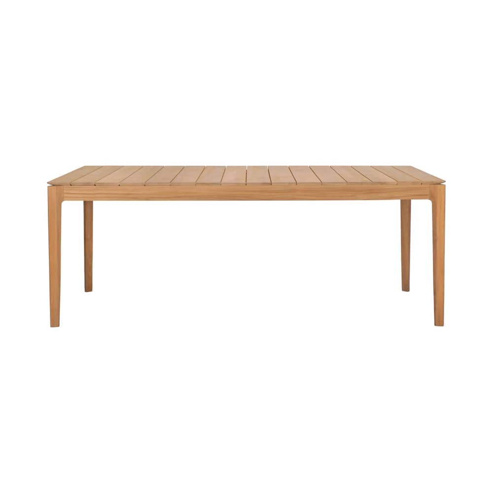 Tavolo rettangolare Bok OUTDOOR legno naturale / 200 x 100 cm - 8 persone - Ethnicraft - 200 x 100 cm - Teak massello
