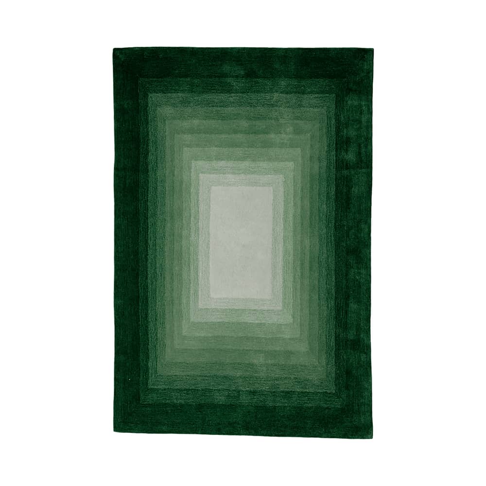 Teppich Green Door textil grün / 180 x 120 cm – handgetuftet - COLORTHERAPIS - 180 x 120 cm - Neuseeländische Schurwolle