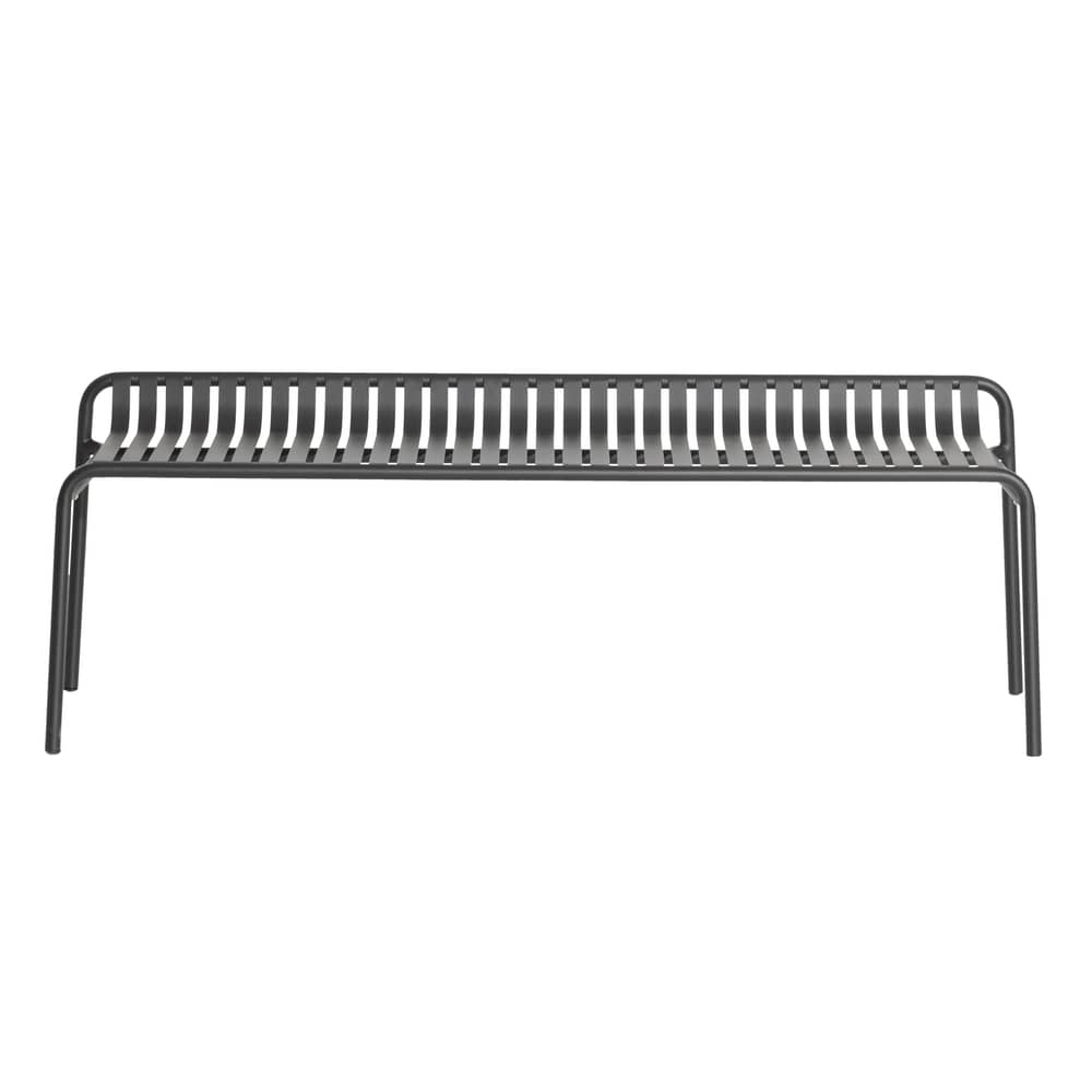 Banc Week-End métal noir / Aluminium - L 156 cm - Petite Friture - Noir - Aluminium thermolaqué époxy