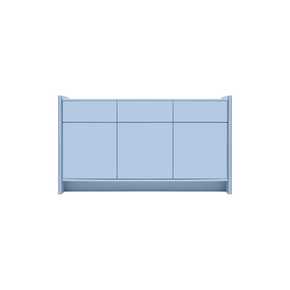 Buffet Rali bois bleu / L 160 x H 91 cm - NOO.MA - Bleu ciel - MDF