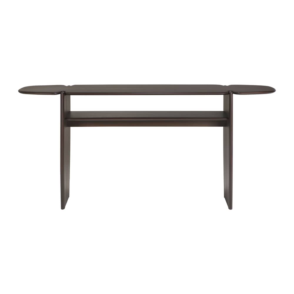 Console PI bois marron / 160 x 40 x H 75 cm - Acajou massif - Ethnicraft - Acajou brun foncé - Acajou massif teinté