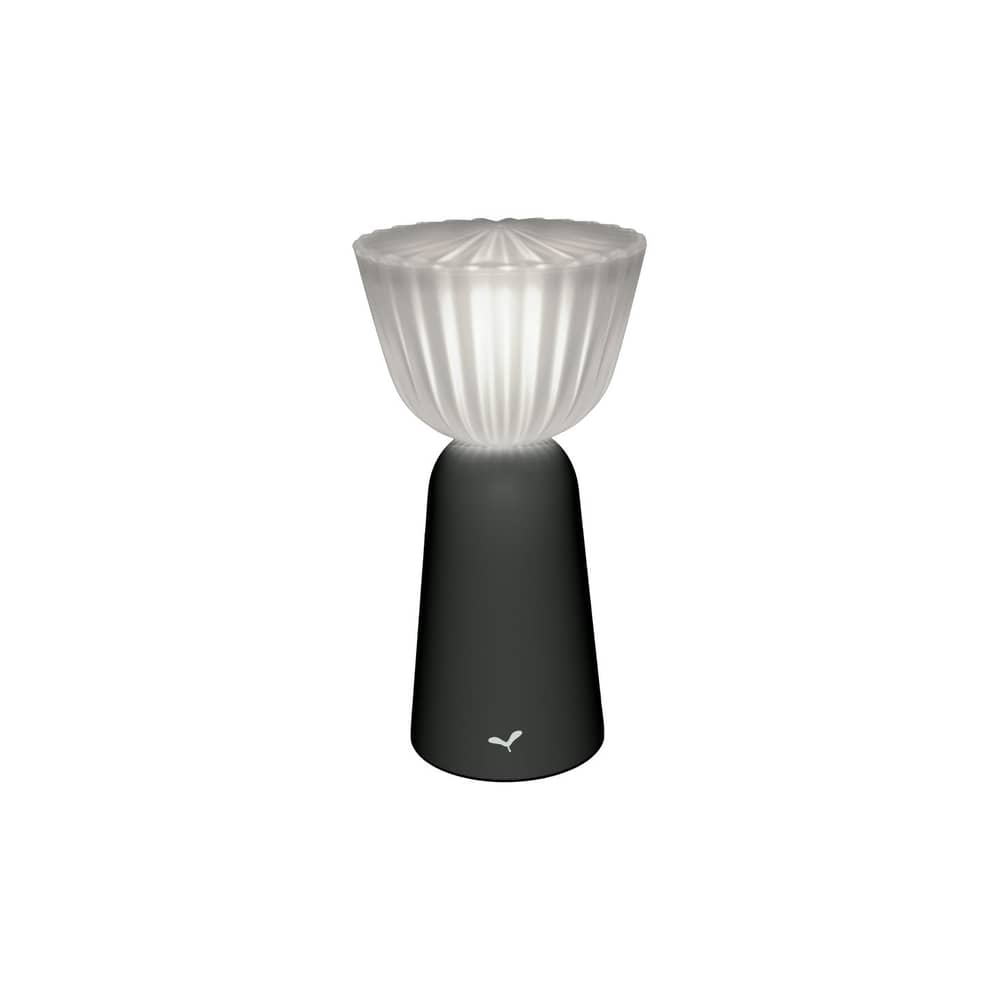 Lampe extérieur sans fil rechargeable Swiing LED / H 20 cm - Fermob - Carbone - ABS recyclé, Aluminium, Polycarbonate