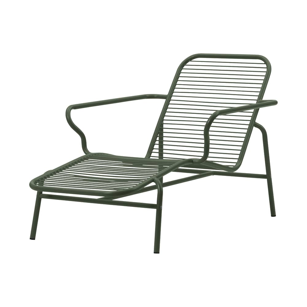 Liegestuhl Vig metall grün - Normann Copenhagen - Dunkelgrün - thermolackierter Stahl