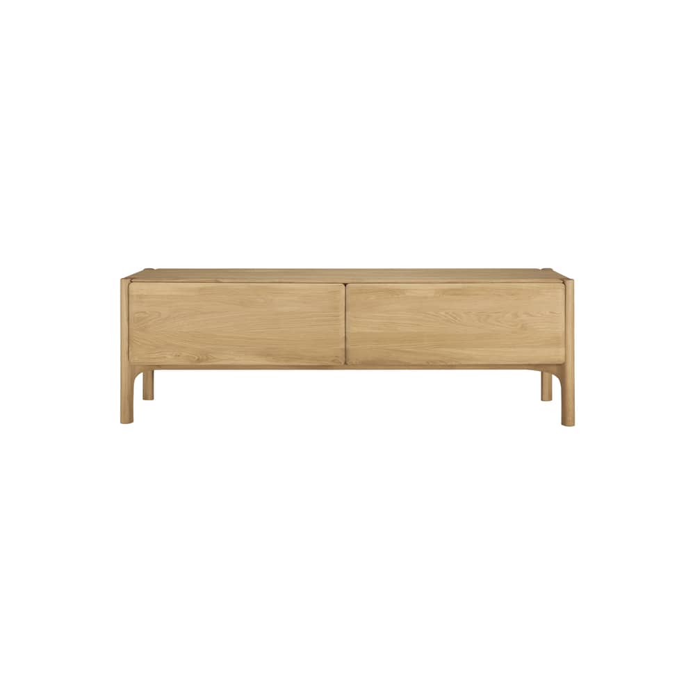 Mobile TV PI legno naturale / L 164 x P 45 x H 53 cm - Ethnicraft - L 164 cm / Rovere oliato - Massello di quercia oliato