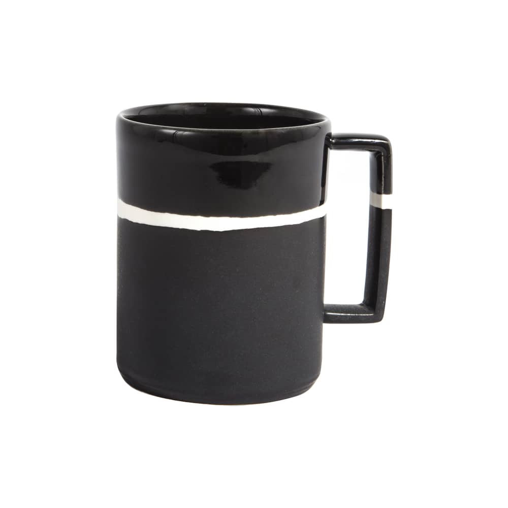 Sicilia Mug ceramic black - Maison Sarah Lavoine - Black radish - Enamelled sandstone